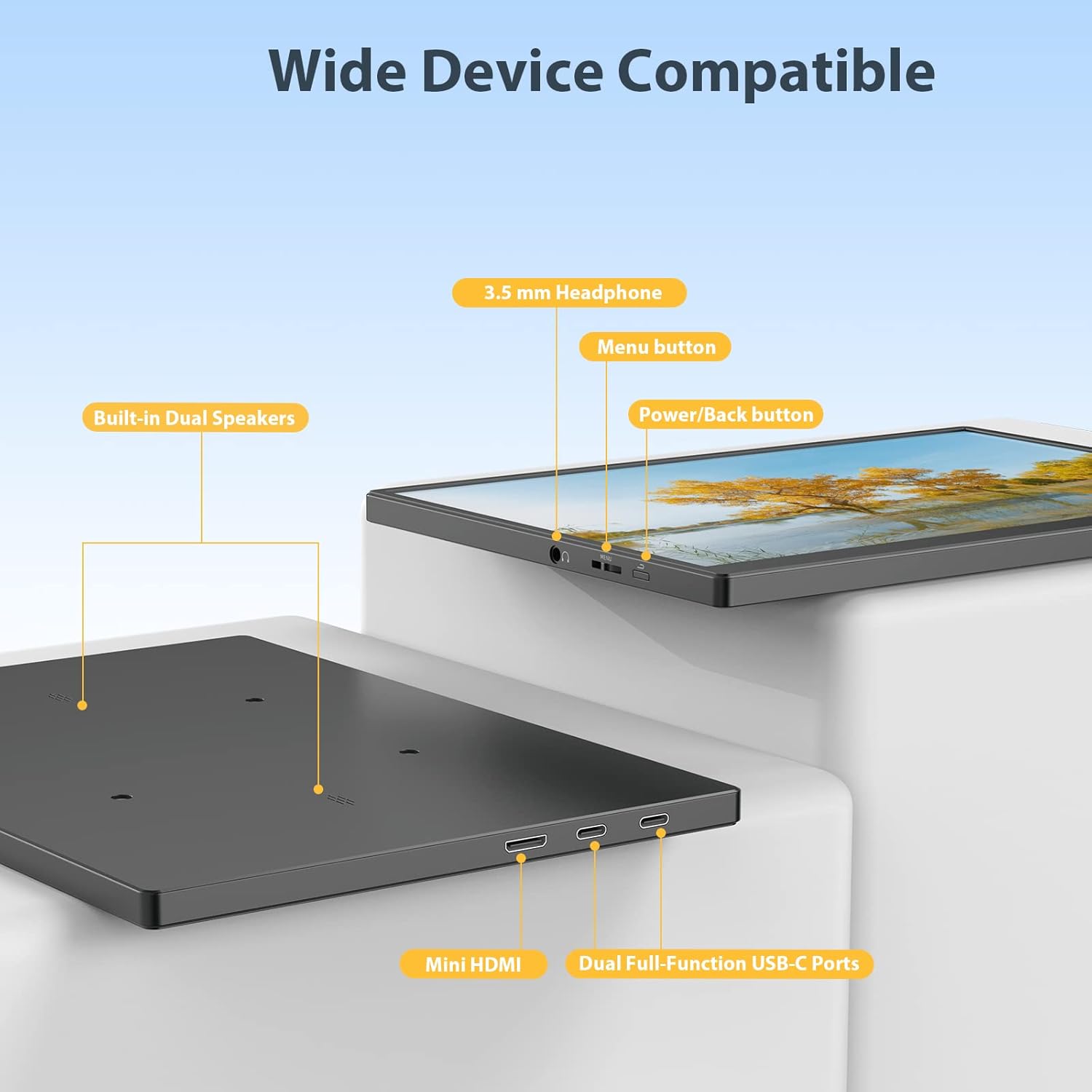 10.5 Inch FHD 1920x1280 IPS Portable Monitor 100% SRGB Gaming Display with Smart Cover - Image 4