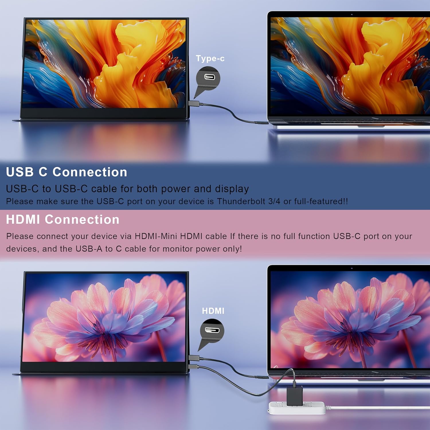 15.6 Inch FHD Portable Monitor Second Screen Extender for Laptops Computers and Gaming - Image 4