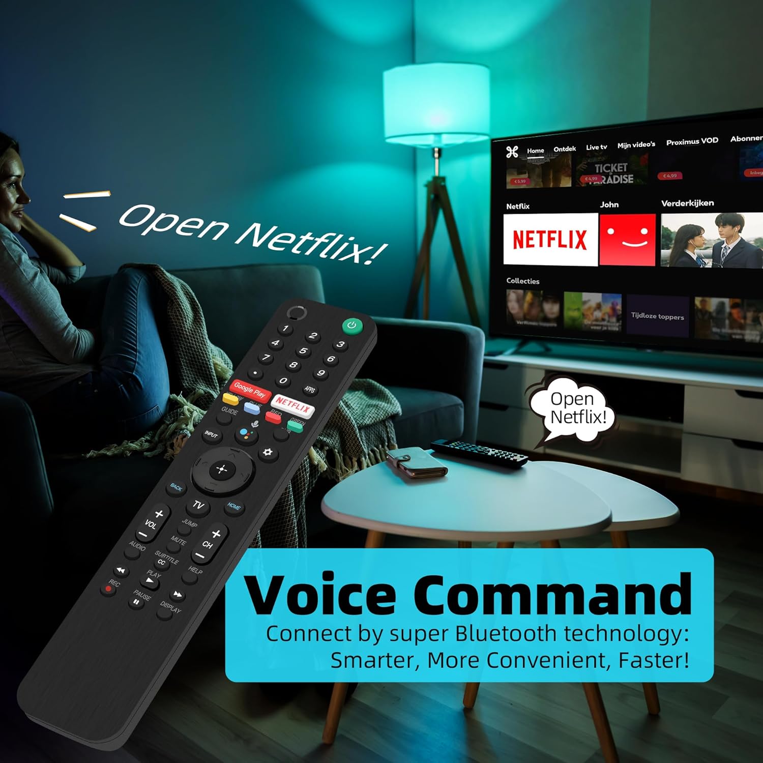Sony Bravia RMF-TX500U Smart TV Voice Remote Replacement 2 Pack - Image 4