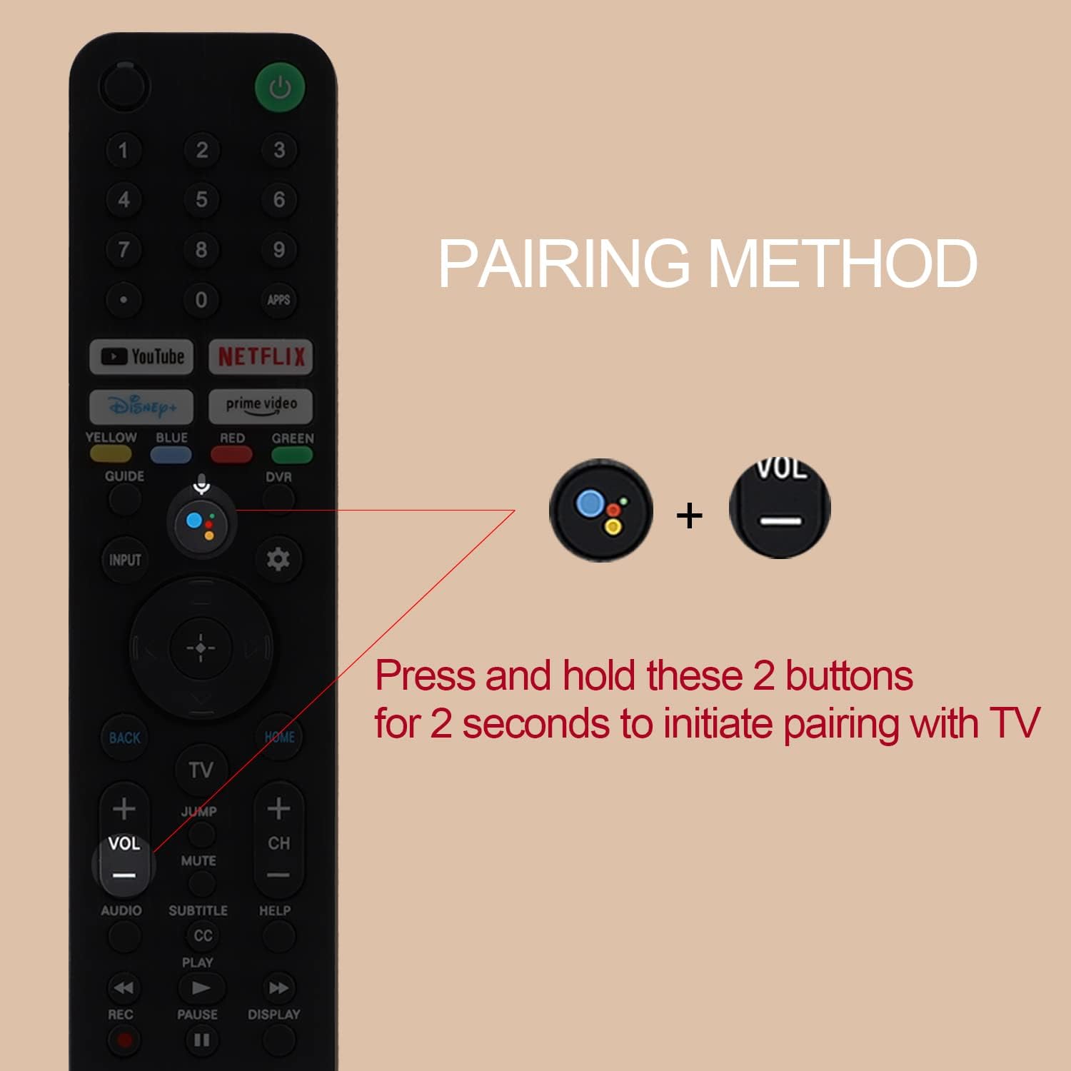 Sony Bravia TV Voice Remote Control RMF-TX520U MG3-TX520U Compatible with XR85Z9J XR85X95J XR83A90J KD-43X80J KD-43X85J KD-50X80J - Image 4