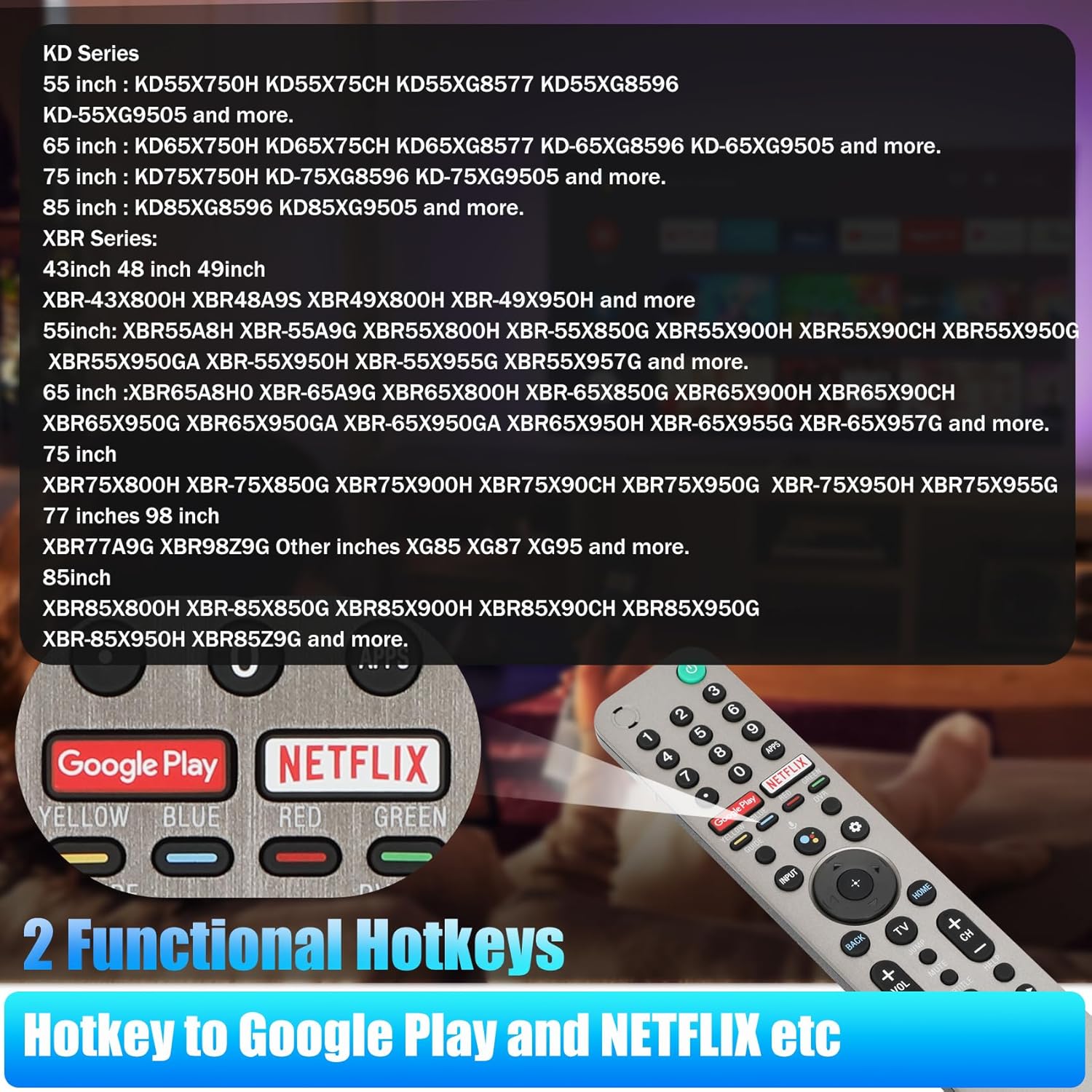Sony RMF-TX600U Bravia Smart TV Voice Remote Replacement 1 Year Warranty - Image 3