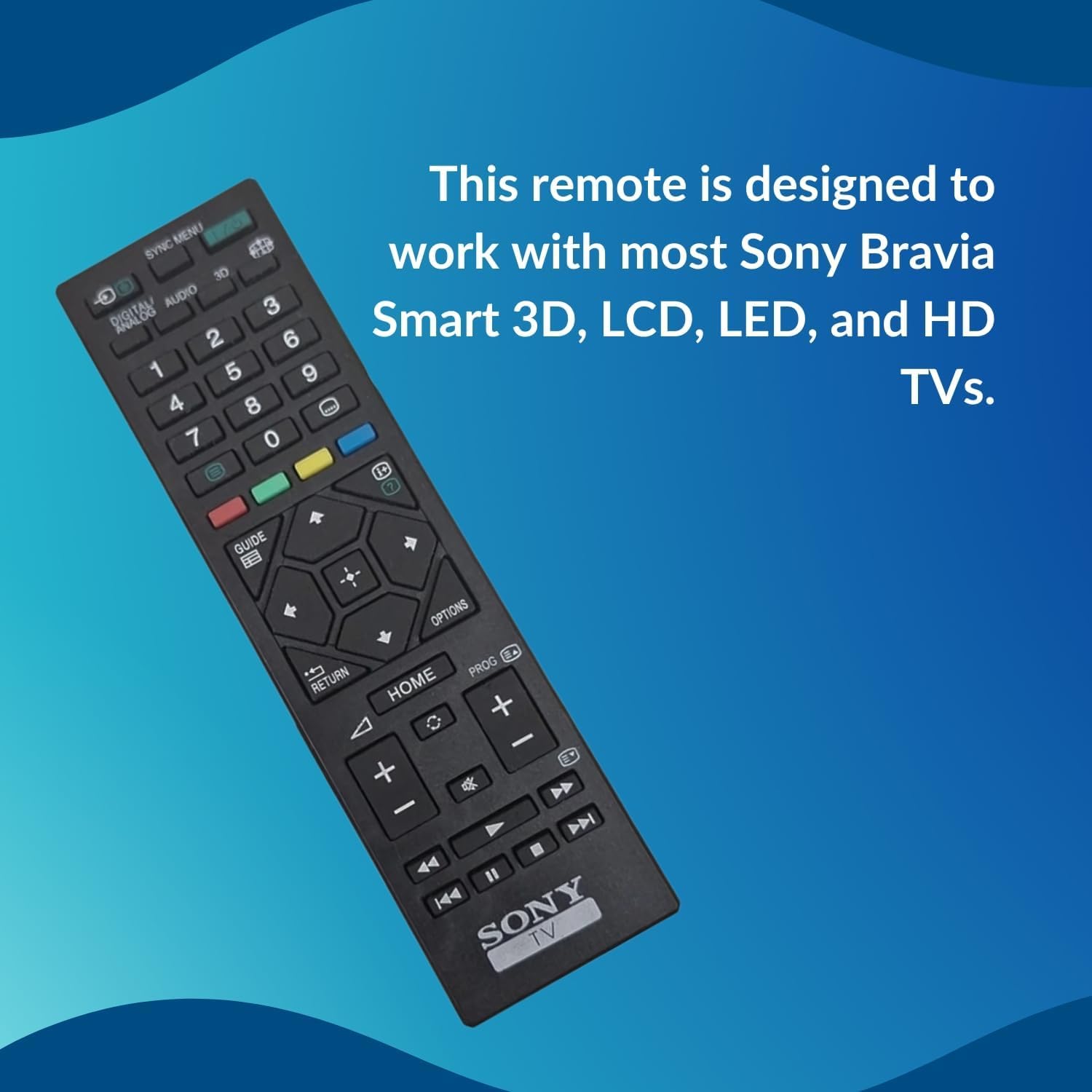 Sony Bravia Smart LED TV Replacement Remote Control 3D LCD Model - Image 3