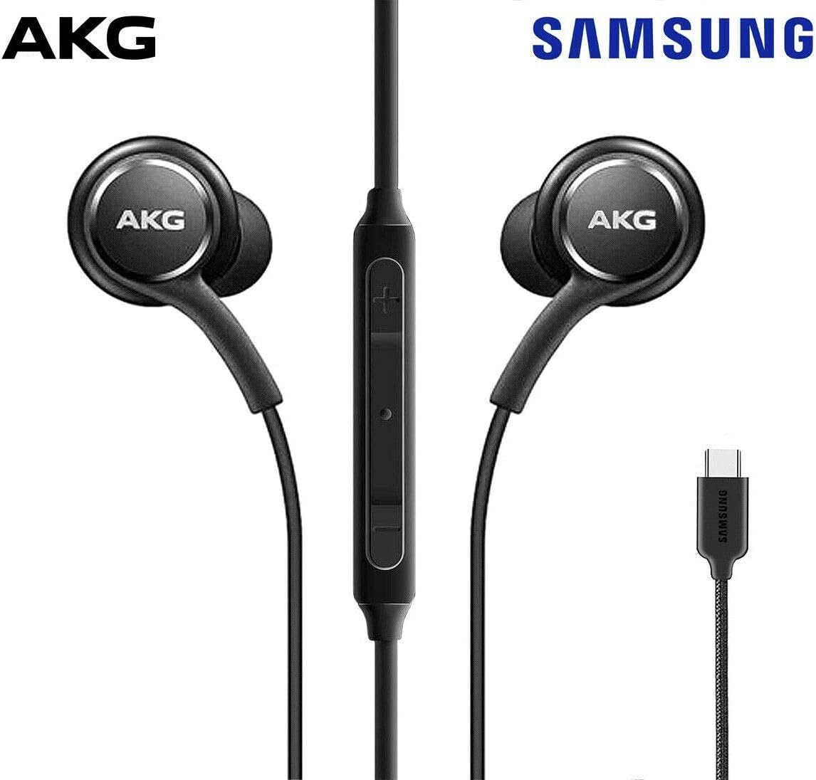 AKG Braided Cable Type C Earbuds with Mic for Samsung Galaxy A53 S21 S22 S20 FE Black - Image 7