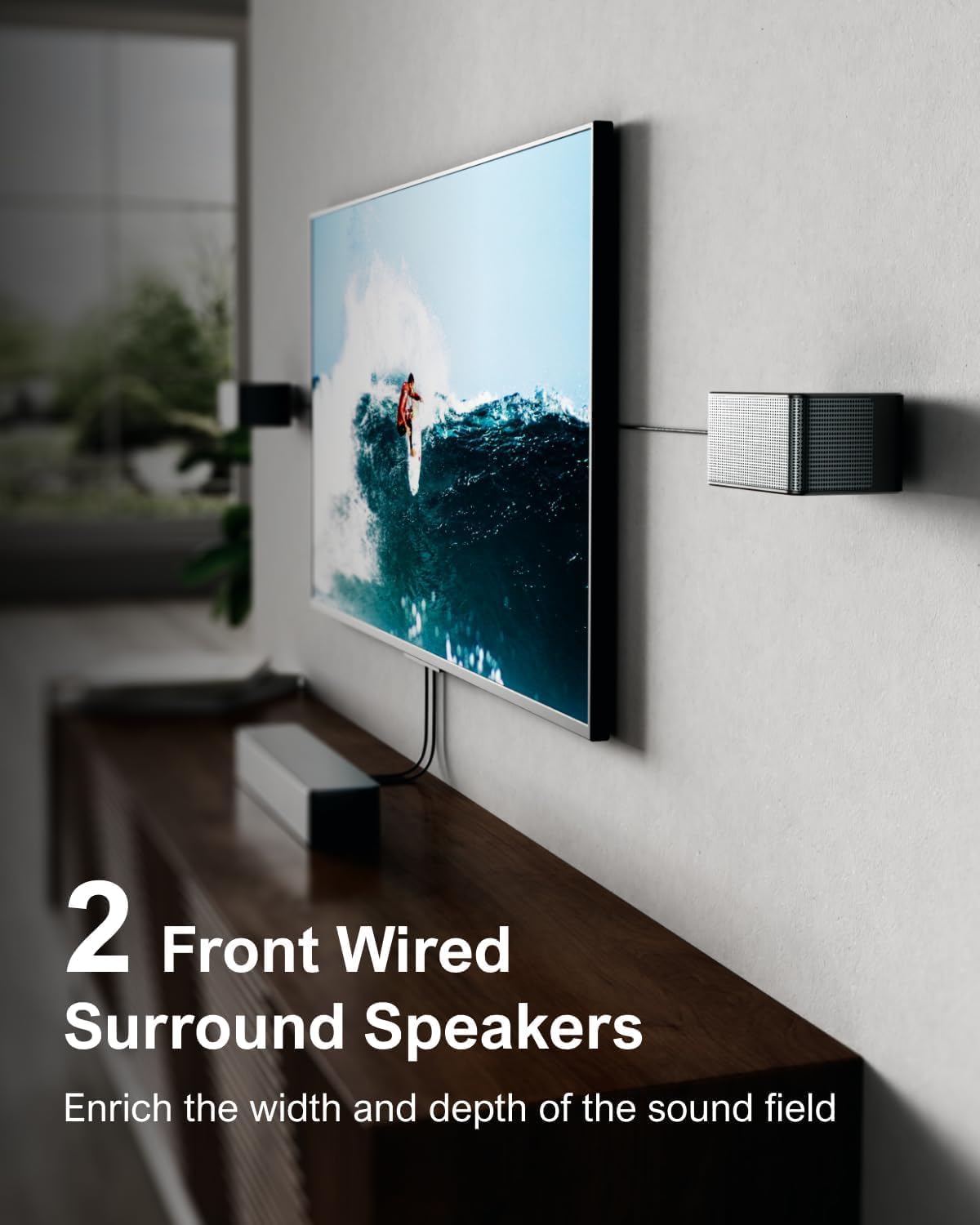 ULTIMEA Poseidon D80 460W 7.1 Surround Sound System with Dolby Atmos, 6.5" Subwoofer, 4 Wired Speakers, APP Control, 2025 Upgrade - Image 8