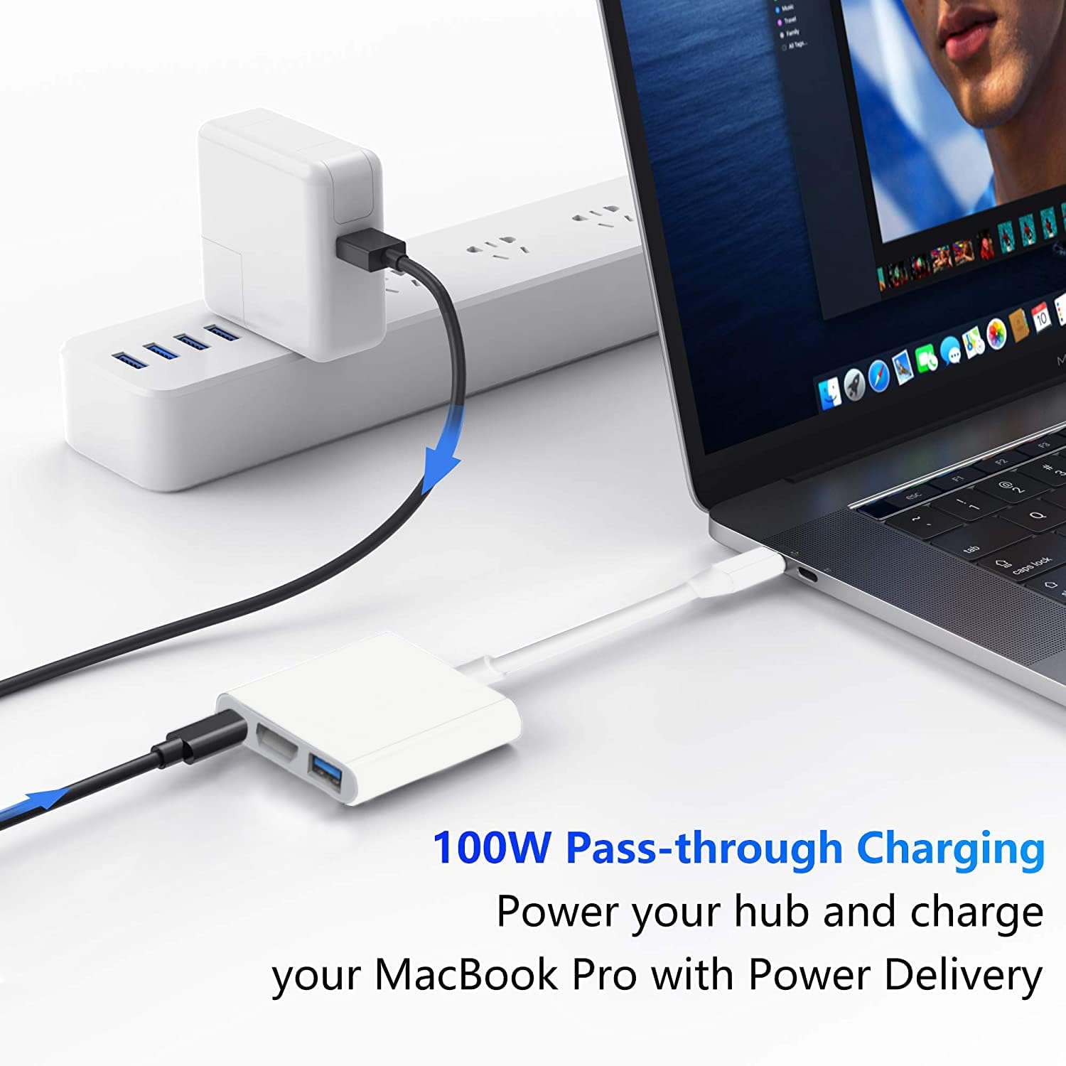 Apple MFi Certified 7-in-1 USB-C Hub Adapter 4K HDMI 60Hz USB-A 3.0 100W PD for MacBook iPhone iPad Samsung - Image 6