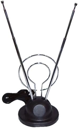 Wideskall Universal Indoor Rabbit Ear TV Antenna for HDTV VHF UHF Dual Loop Coaxial - Image 3