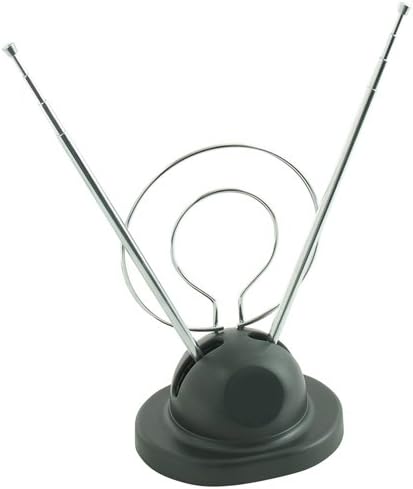 Wideskall Universal Indoor Rabbit Ear TV Antenna for HDTV VHF UHF Dual Loop Coaxial - Image 2