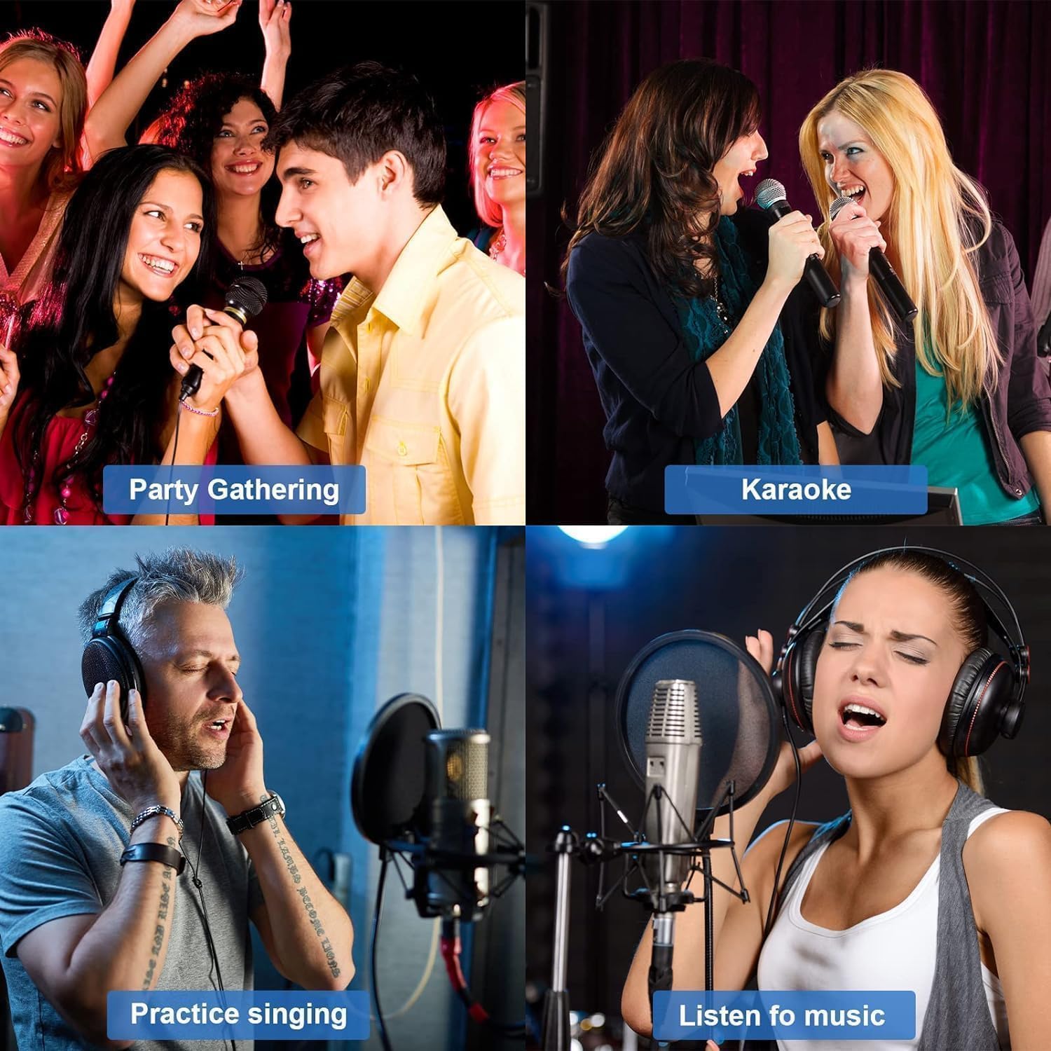 HDMI Wireless Karaoke Mixer System with Dual Handheld Microphones for Smart TV PC Speaker Amplifier - Image 8