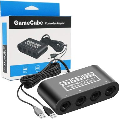 4-Port Gamecube Controller Adapter for Switch OLED PC Wii U with 6FT Cable Turbo Vibration
