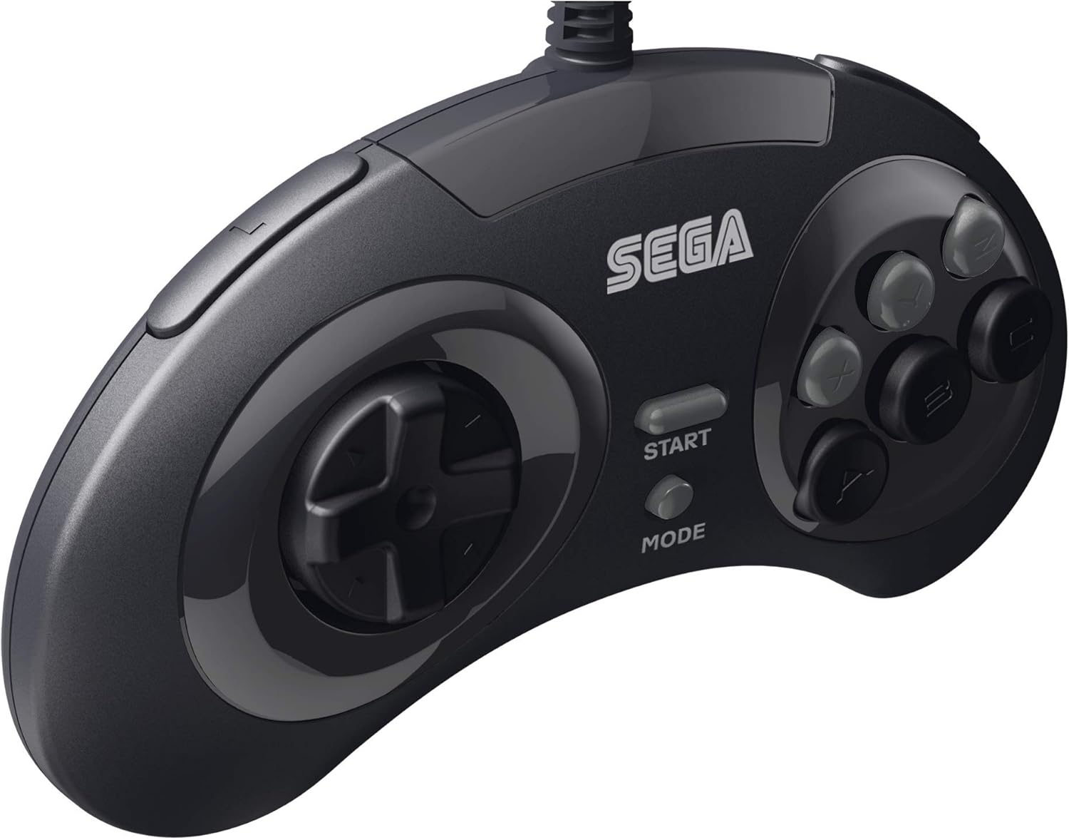 Retro-Bit Official Sega Genesis 8-Button USB Arcade Controller for Sega Genesis Mini, Switch, PC (Black) - Image 3