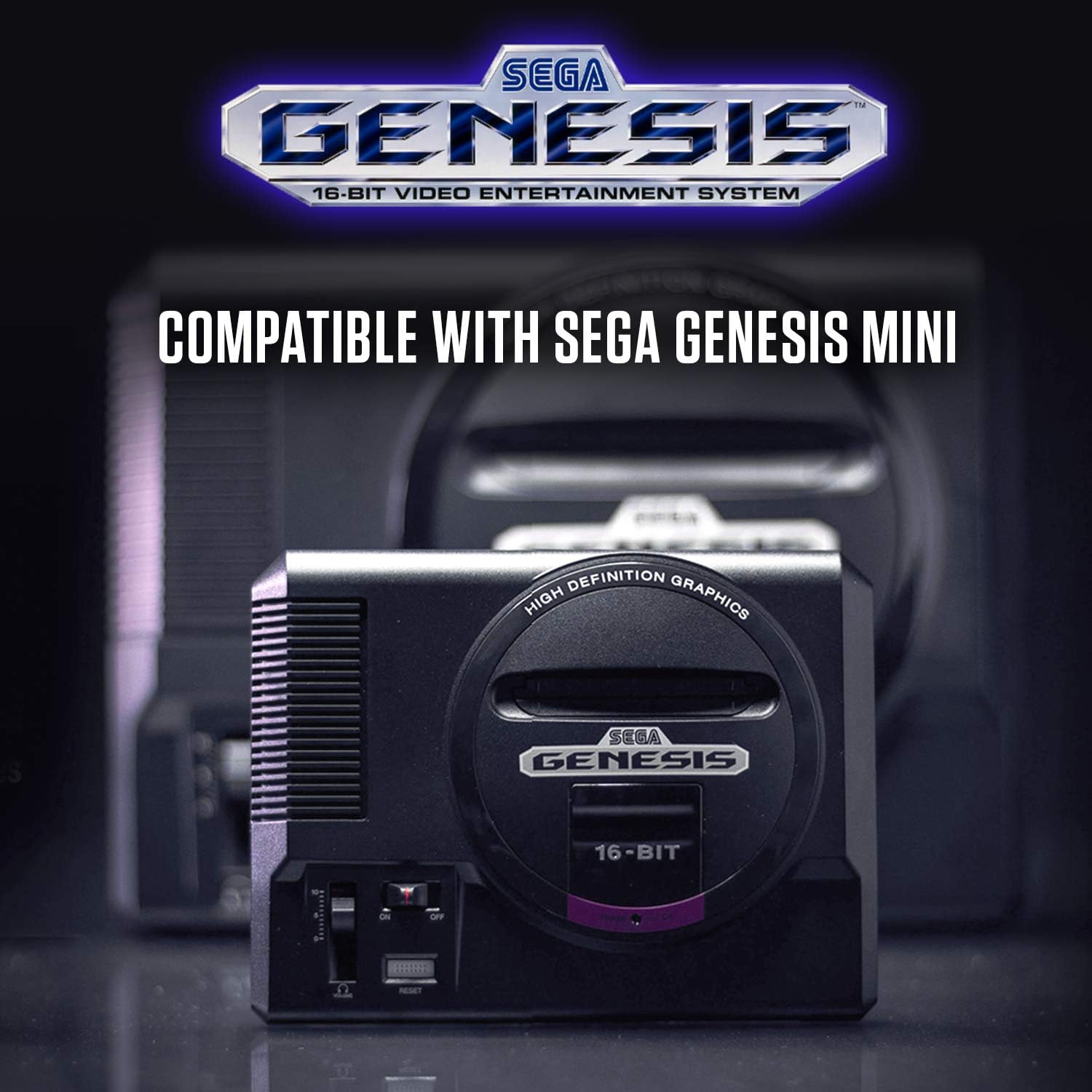 Retro-Bit Official Sega Genesis 8-Button USB Arcade Controller for Sega Genesis Mini, Switch, PC (Black) - Image 7