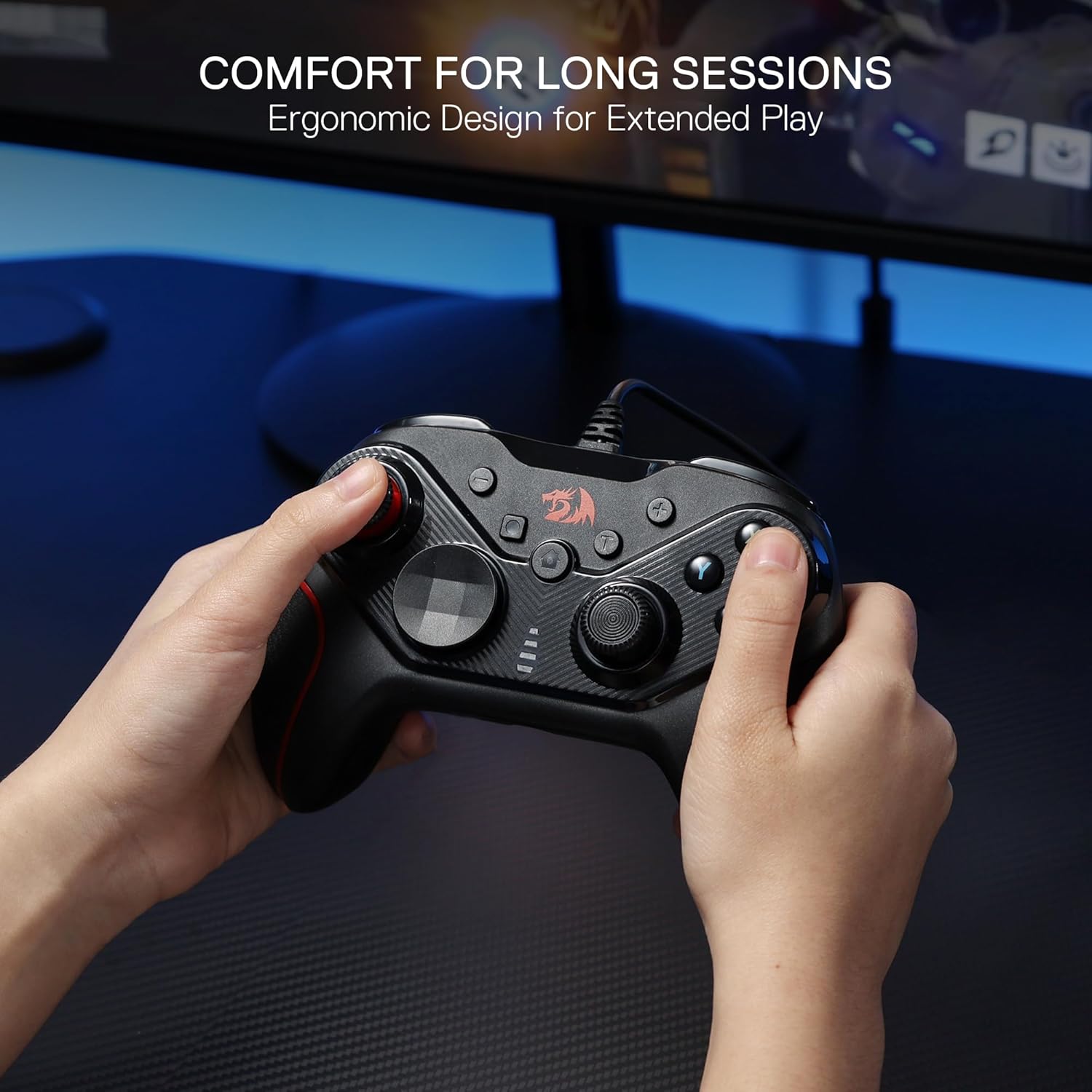 Redragon G710 Wired Gaming Controller for PC Android NS Dual Vibration Programmable Keys - Image 5
