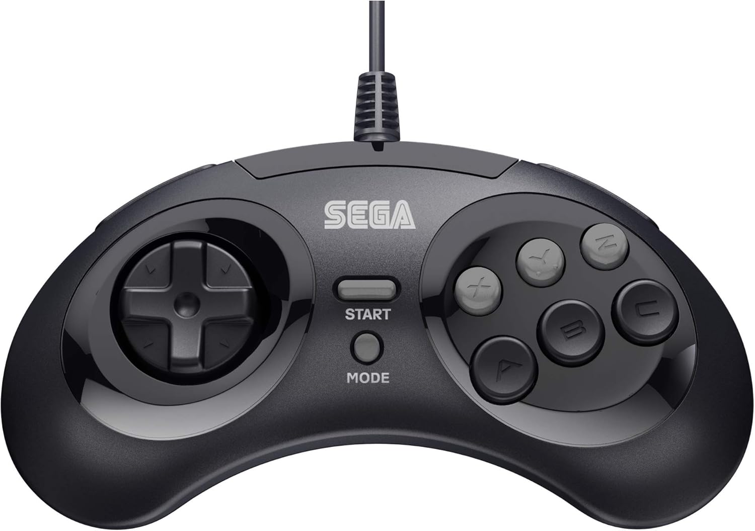 Retro-Bit Official Sega Genesis 8-Button USB Arcade Controller for Sega Genesis Mini, Switch, PC (Black) - Image 2