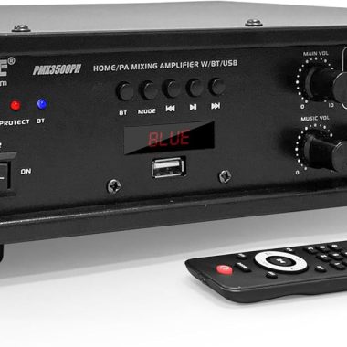Pyle PMX3500PH 500W Bluetooth PA Mixing Amplifier Rack Mount Home Audio Stereo Power Amplifier
