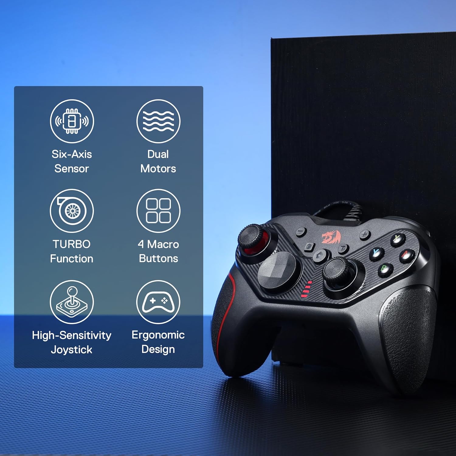 Redragon G710 Wired Gaming Controller for PC Android NS Dual Vibration Programmable Keys - Image 7